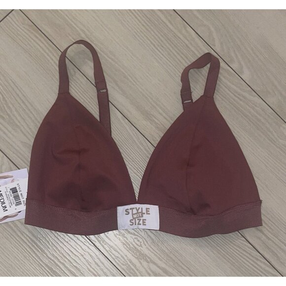 Jenni Style Not Size Womens Triangle Bra Unlined Wire Free M Medium Purple New - Picture 2 of 6